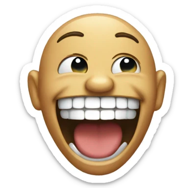 Laughing hard  sticker