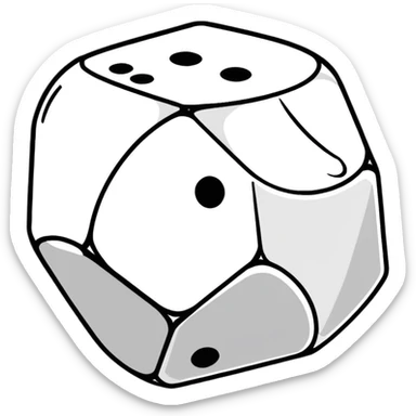 pair of ten-sided dice (d10) sticker