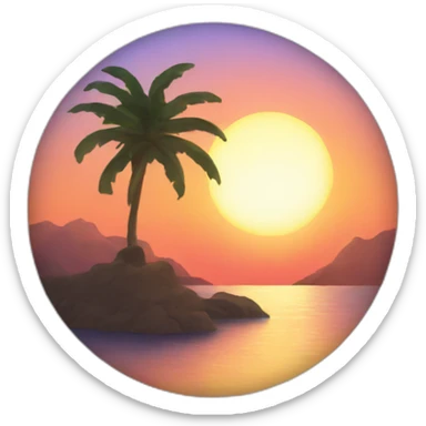 Sunset sticker