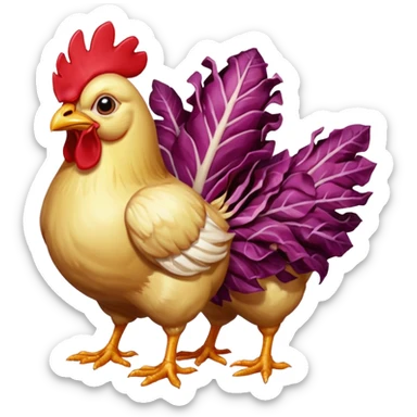 sfondo trasparente emote con polli e radicchio animati gamer sticker