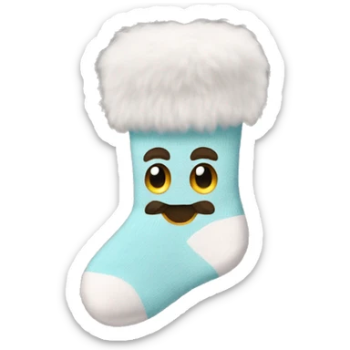 Socks with fluff sticker