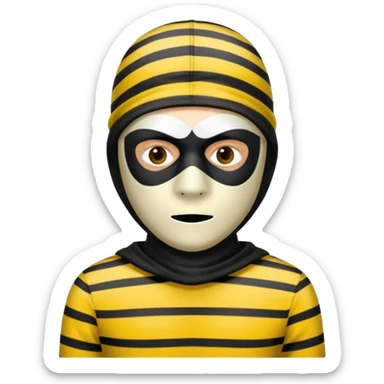 A Robber that just robes a bank** and that has yellow and black stripes sticker