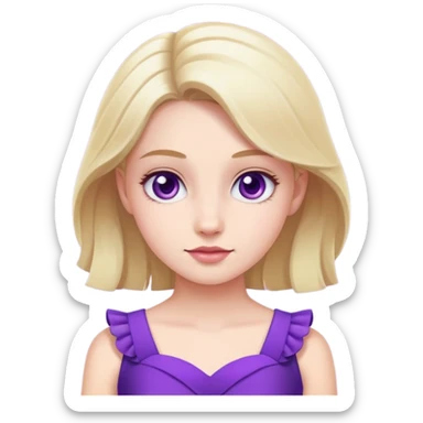 Girl purple dress sticker