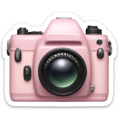 pale pink camera sticker
