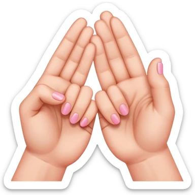 two hands making a pinky promise, little fingers hooked together sticker