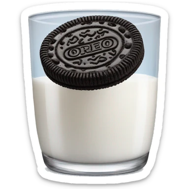 oreo cookies and milk sticker