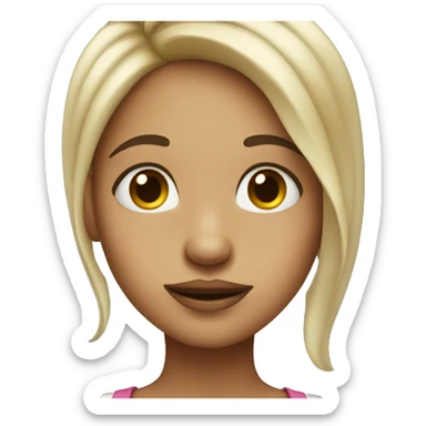 a girl with a big nose piercing sticker