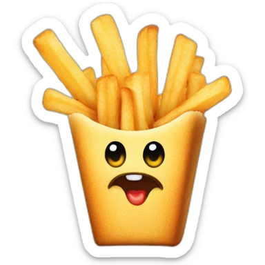 waffle french fry sticker