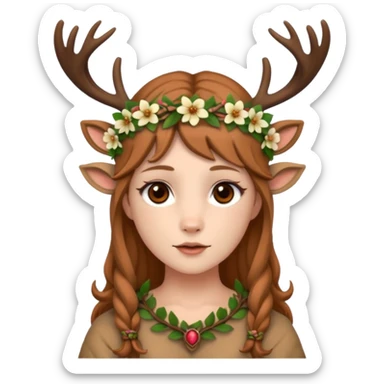 Druid human like fawn sticker