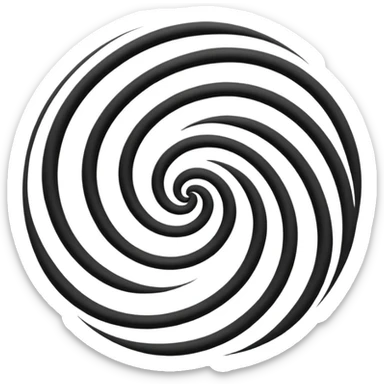 Make a hypnosis black and white spiral sticker