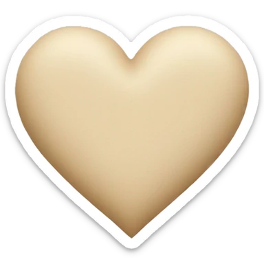 Beige heart sticker