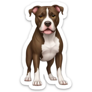 Dog-american-pit-bull-terrier-full-body sticker