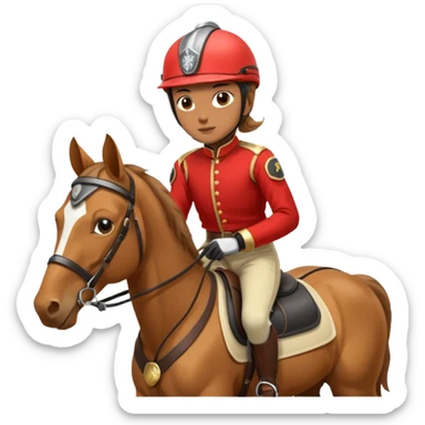 elite horse in endurance with a rider on it sticker
