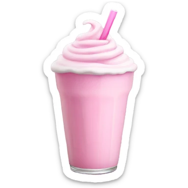a pink milkshake  sticker