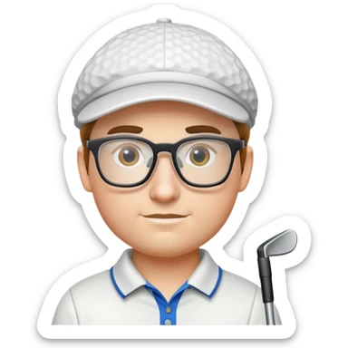 Nerd golfer sticker