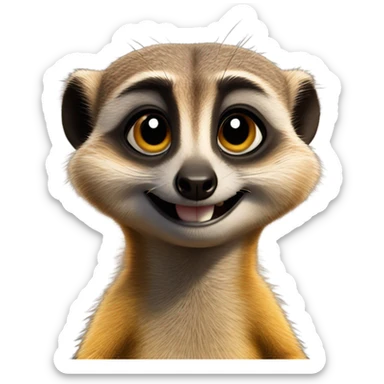 Meerkat Mad With a Smile sticker