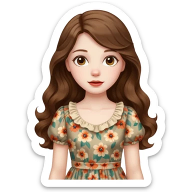 vintage girl sticker