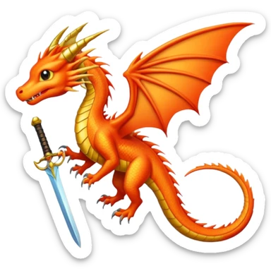 Fourth wing swordtail dragon  sticker
