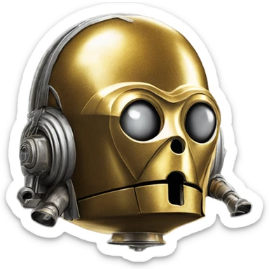1972  C-3PO Volkswagen tarnished from space sticker