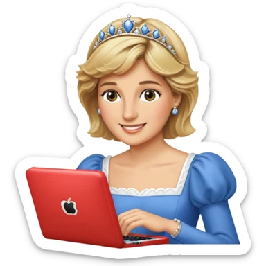 content face typing, Princess Diana sticker