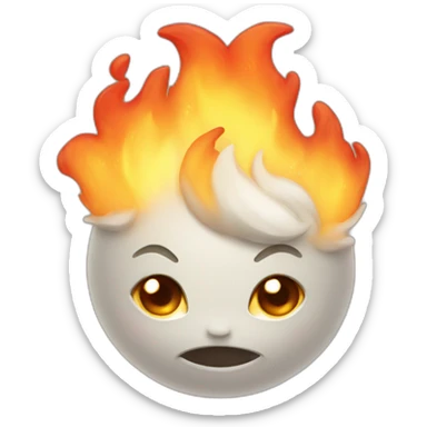 cute elemental of fire sticker