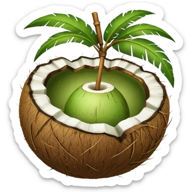 Green Coconut  sticker