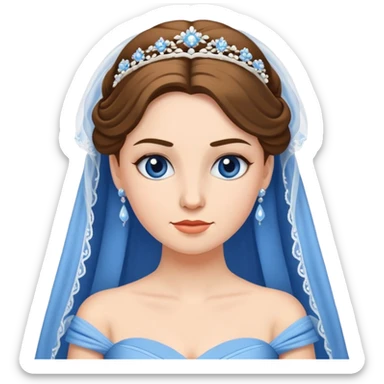 Blue bride sticker