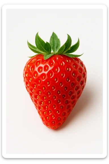 A single strawberry sticker