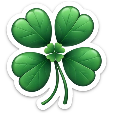 A black five leaf clover sticker