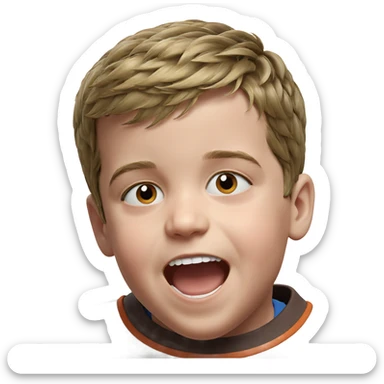 portrait of a boy smiling sticker