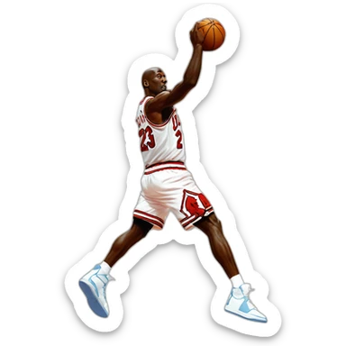 Michael jordan freethrow line dunk sticker