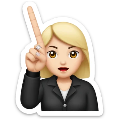 A baddie showing middle finger  sticker