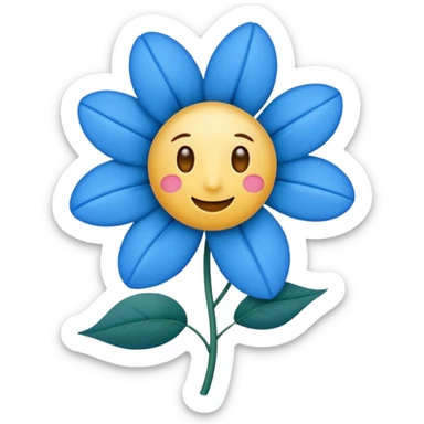 Faça uma Flor rosa azul   sticker