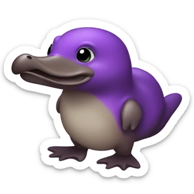 Platypus purple sticker