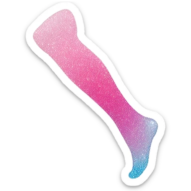 Pink ombre leg xray with glitter  sticker
