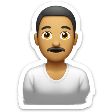 solo cabeza de hombre meditando sticker