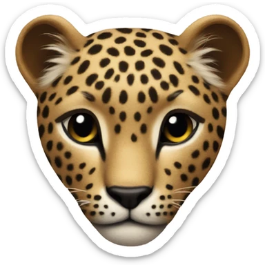 leopard heart sticker