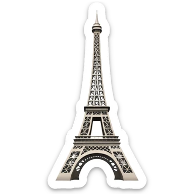 MENARA EIFFEL ICONIC BUILDING WITHOUT BACKGROUND sticker