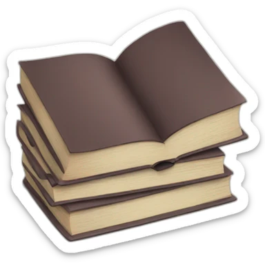 Book with a face and arms sticker