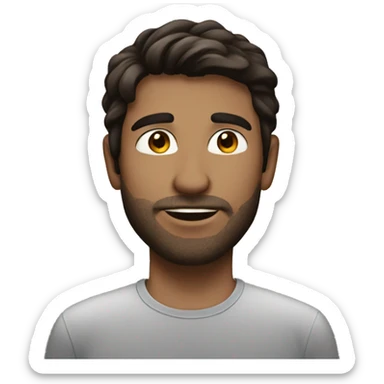 brunette guy brunette girl sticker