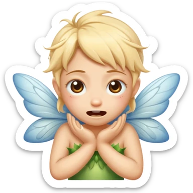 A little fairy, with wings,  , do more different emotional, she cry, smail  tayd , angry, hungry, sticker