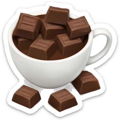 Chocolate en taza con bombones sticker