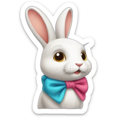 Lapin de toute les couleurs sticker