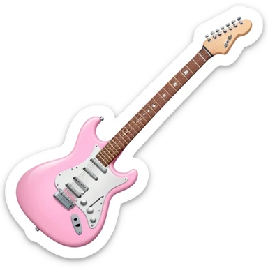 Baby Pink electric Guitar sticker