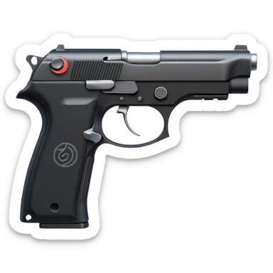 beretta pistol side view, Discord emoji style, minimalist design, no text sticker