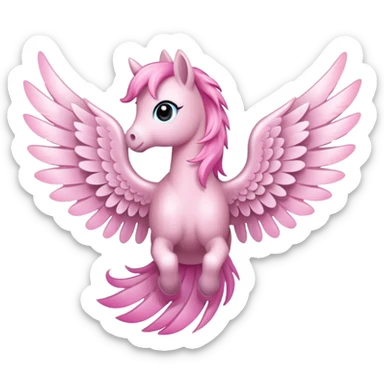Sparkly, little, soft pink, pony wings no pony only wings. Only left and right wings  sticker