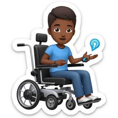 Electric wheelchair + voice generator sticker