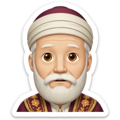 no old man with beard and wearing the traditional cloths  sticker