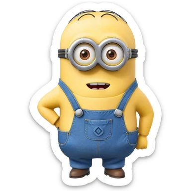 A minion with a shirt that says no gooning  sticker
