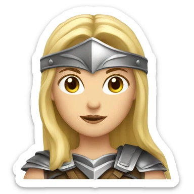 Caucasian blond valkyrie  sticker
